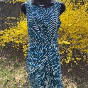 Blue & white stripey dress EUC
